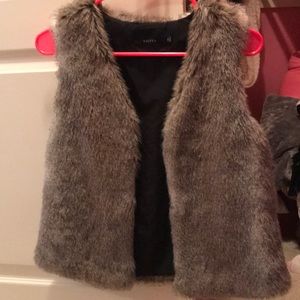 Size XS fur vest. Originally $60 from ZARA